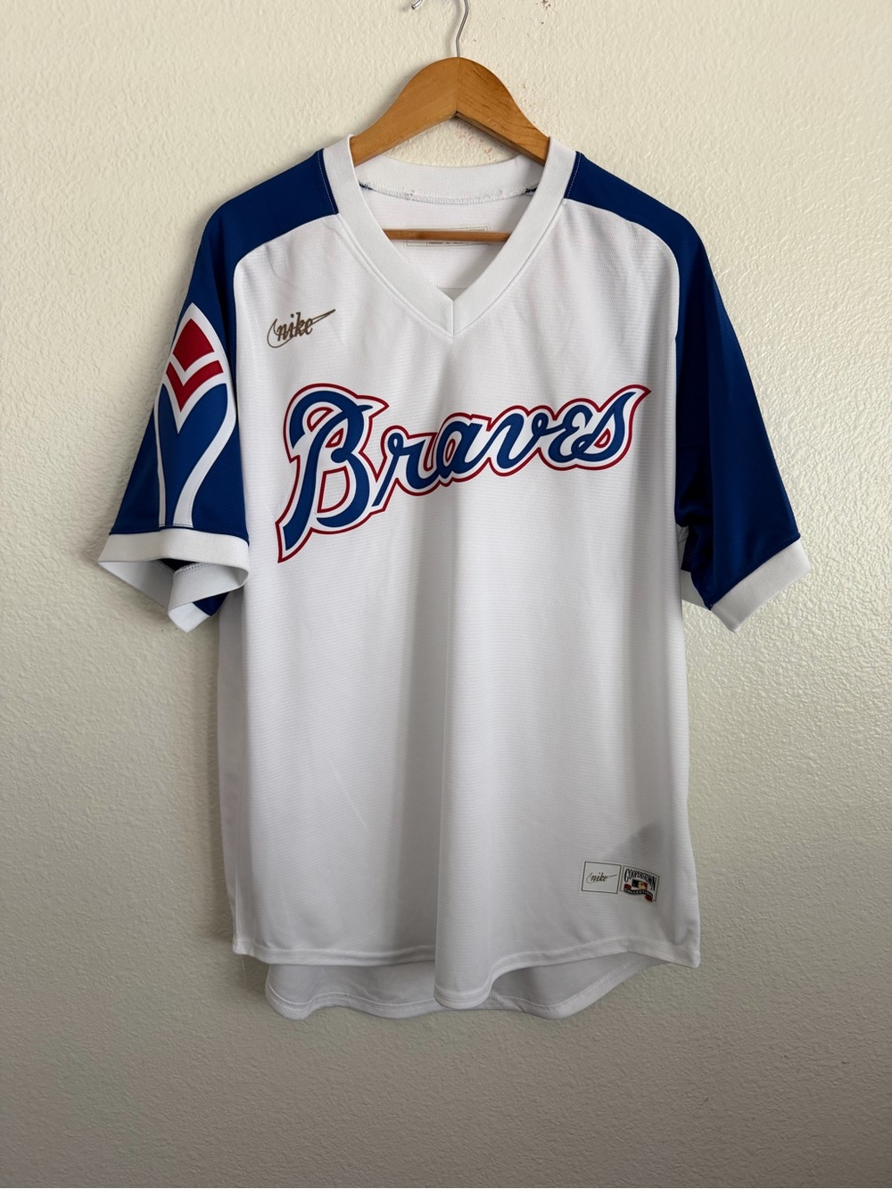 Nike Atlanta Braves MLB Cooperstown Edition Baseball Jersey Acuña Jr Men’s Sizes
